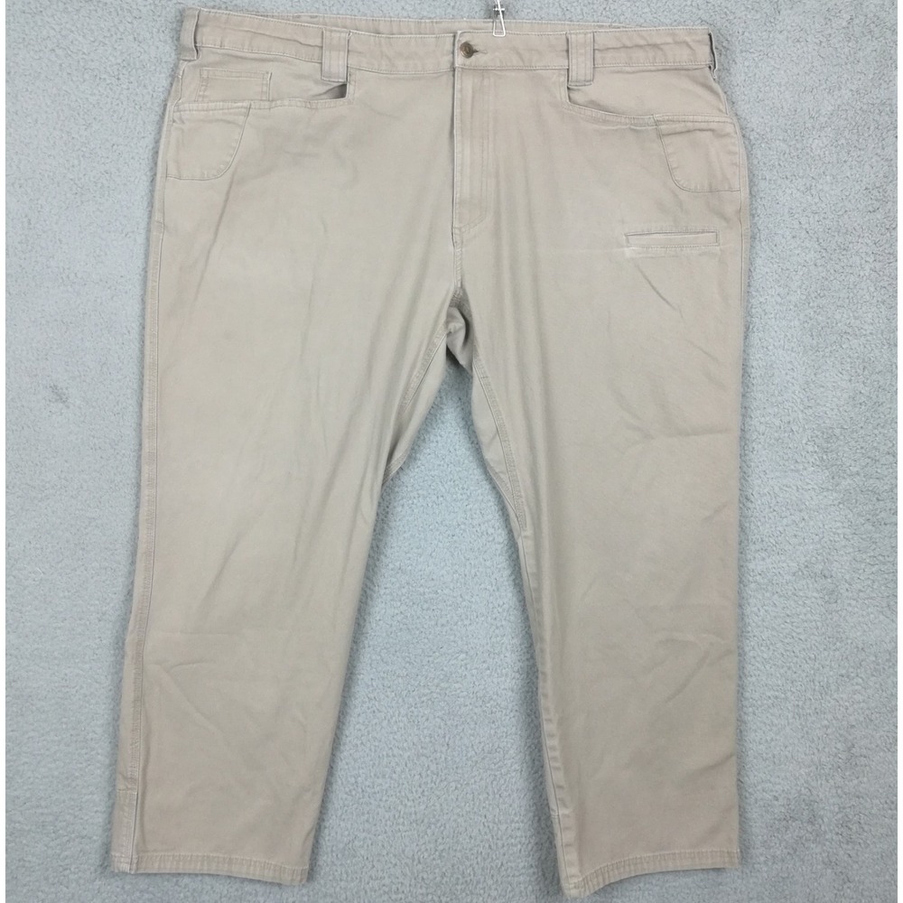 Noble Outfitters Mens Pants Work Canvas Straight Leg Dark‎ Khaki 48x30